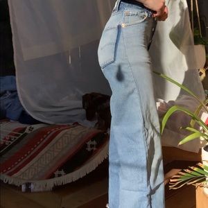 Re/done High Waist Wide Leg Jeans